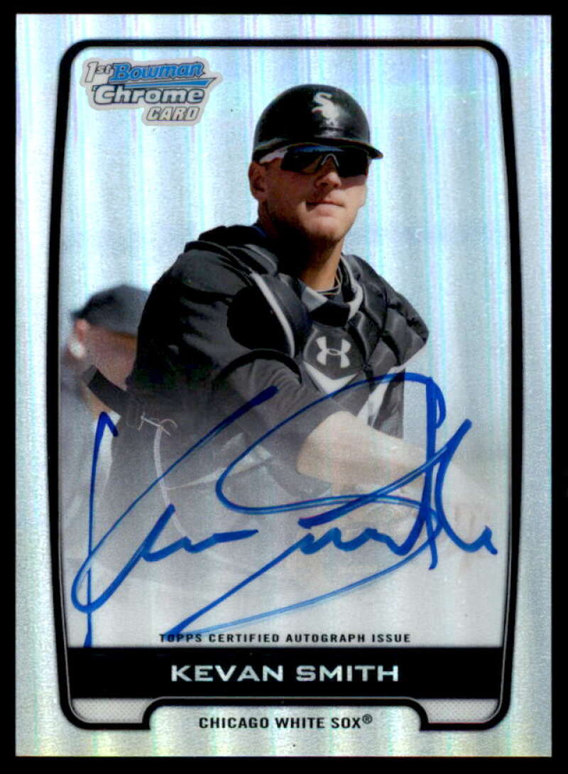 Kevan Smith Rookie Card 2012 Bowman Chrome Prospect Autographs Refractors #KS  Image 1
