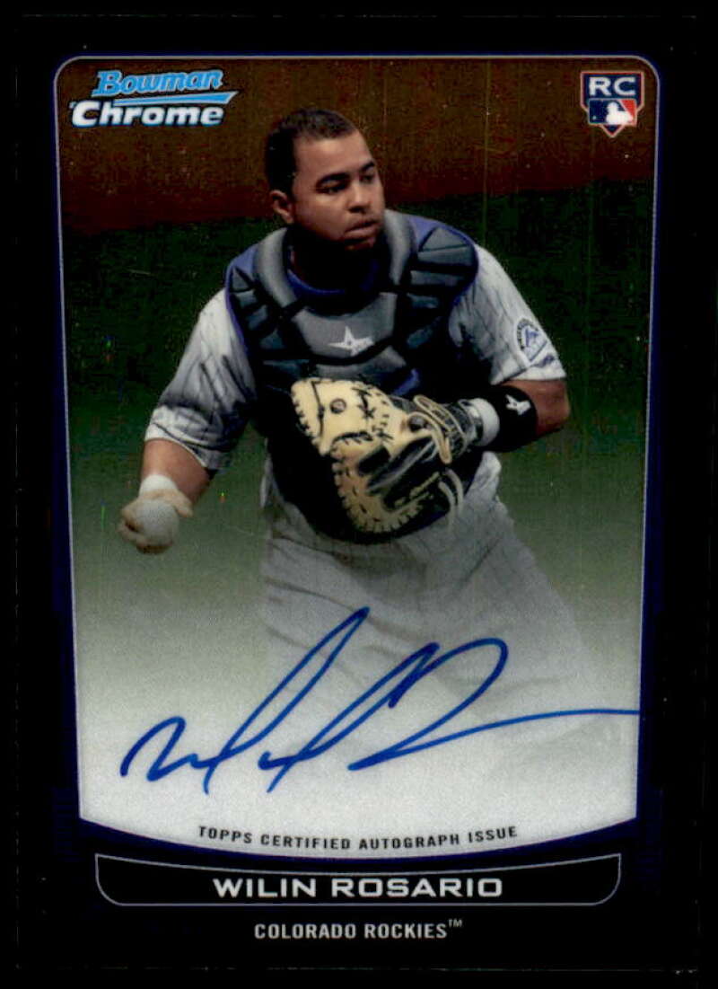 Wilin Rosario Rookie Card 2012 Bowman Chrome Rookie Autographs #218  Image 1