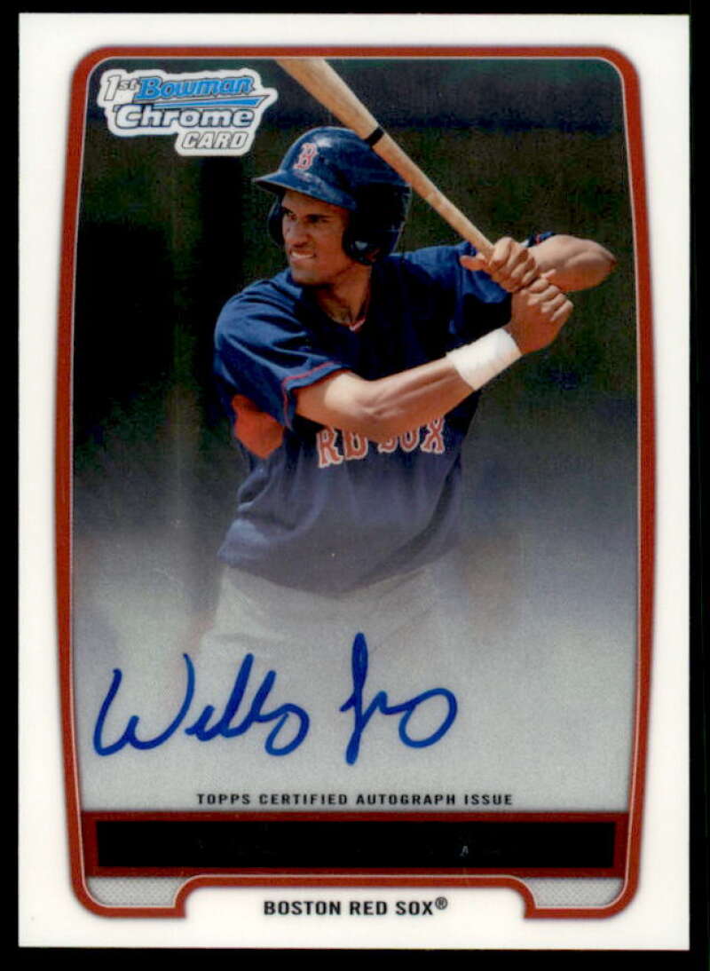 Williams Jerez Rookie Card 2012 Bowman Chrome Prospect Autographs #WJ  Image 1