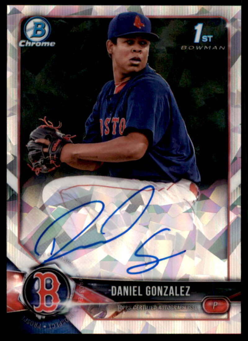 Daniel Gonzalez Rookie Card 2018 Bowman Chrome Prospect Autographs Atomic Ref #CPADG  Image 1