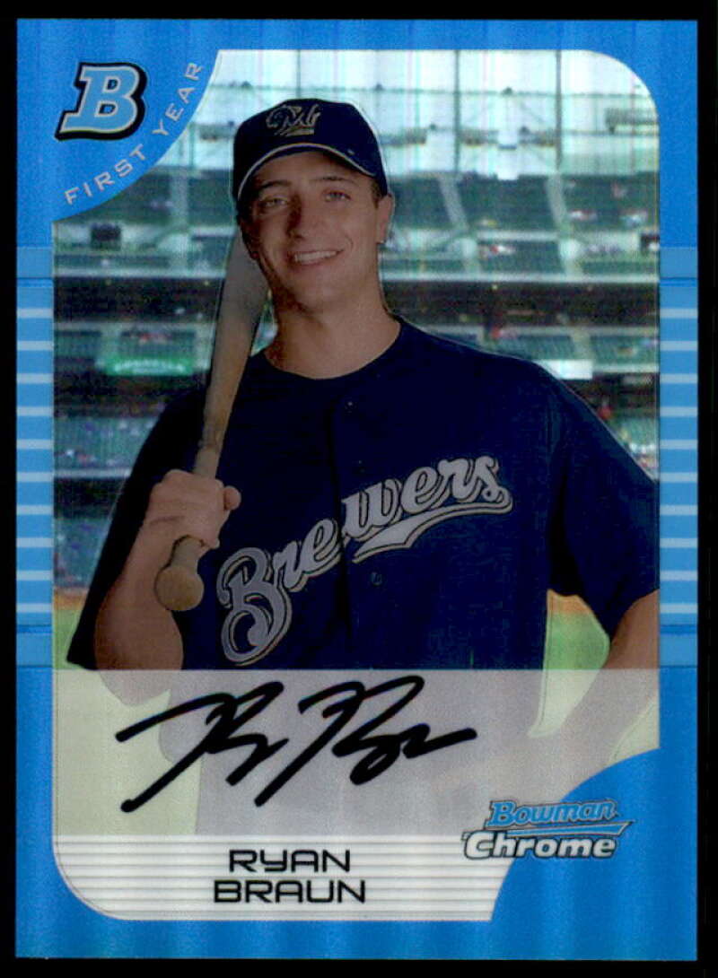 Ryan Braun Card 2013 Bowman Chrome #BDP168  Image 1
