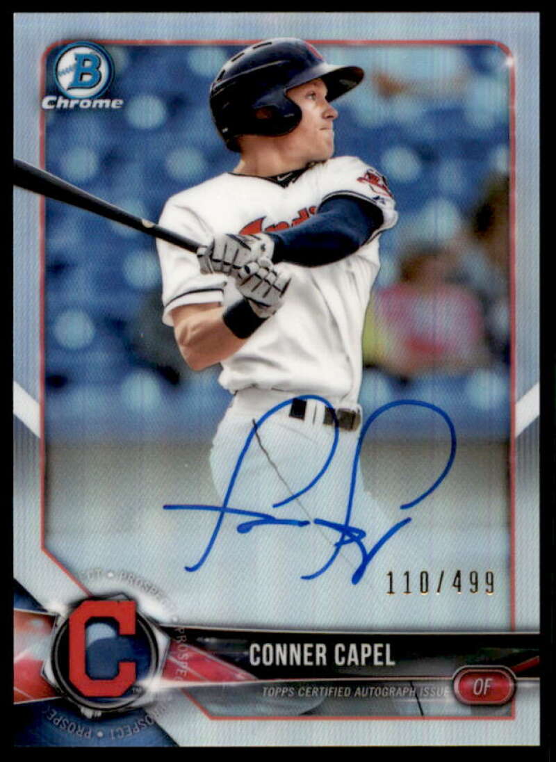 Conner Capel Rookie Card 2018 Bowman Chrome Prospect Autographs Refractors #BCPACC  Image 1