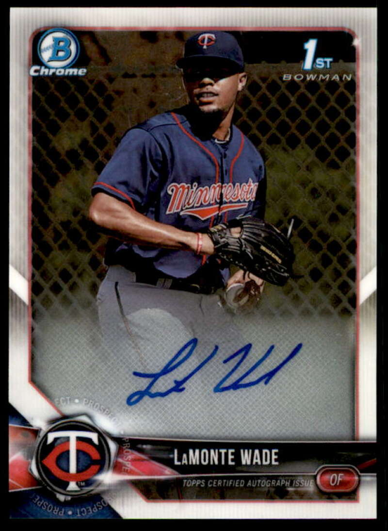 LaMonte Wade Rookie Card 2018 Bowman Chrome Prospect Autographs #BCPALW  Image 1