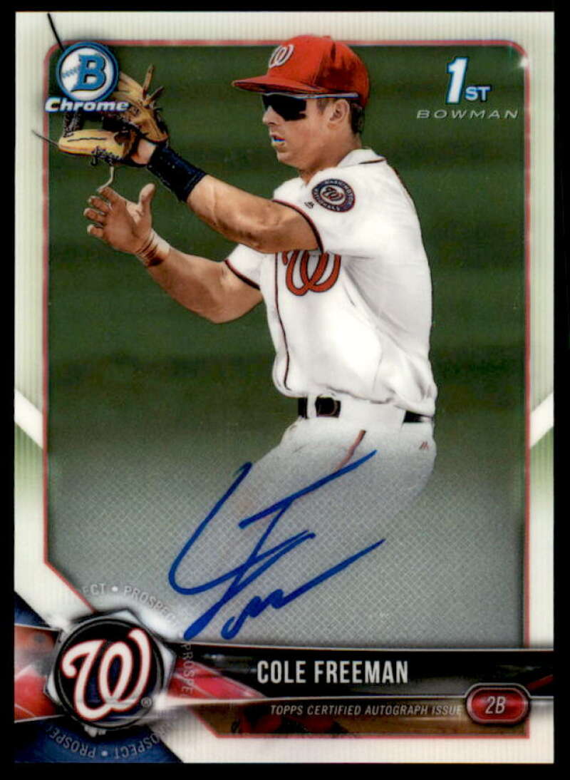 Cole Freeman Rookie Card 2018 Bowman Chrome Prospect Autographs #BCPACF  Image 1