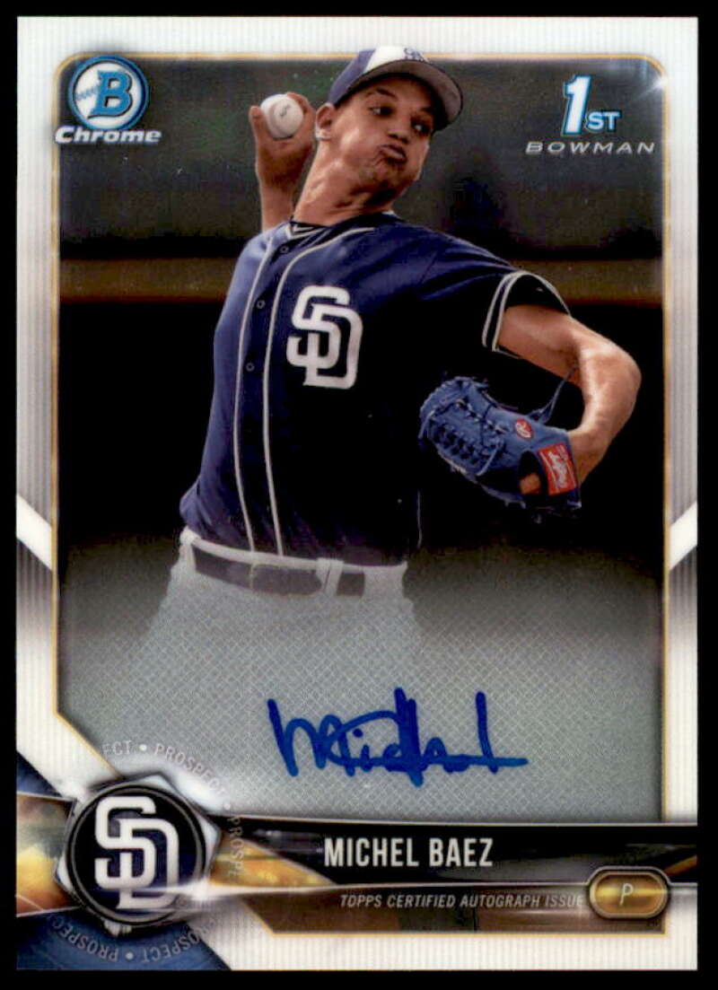 Michel Baez Rookie Card 2018 Bowman Chrome Prospect Autographs #CPAMB  Image 1