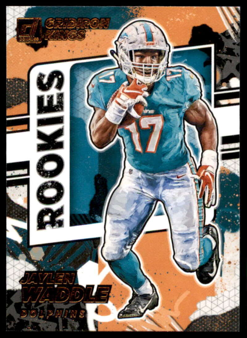 Jaylen Waddle Rookie Card 2021 Donruss Rookie Gridiron Kings #13  Image 1