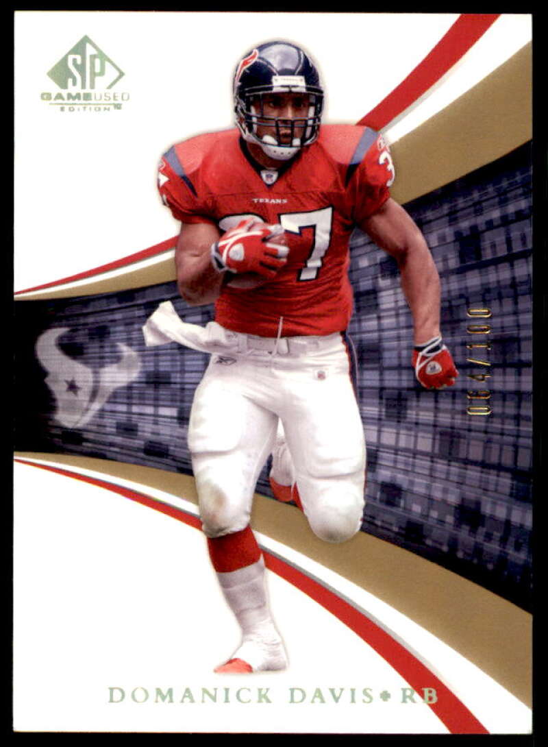 Domanick Davis Rookie Card 2004 SP Game Used Edition Gold #40  Image 1
