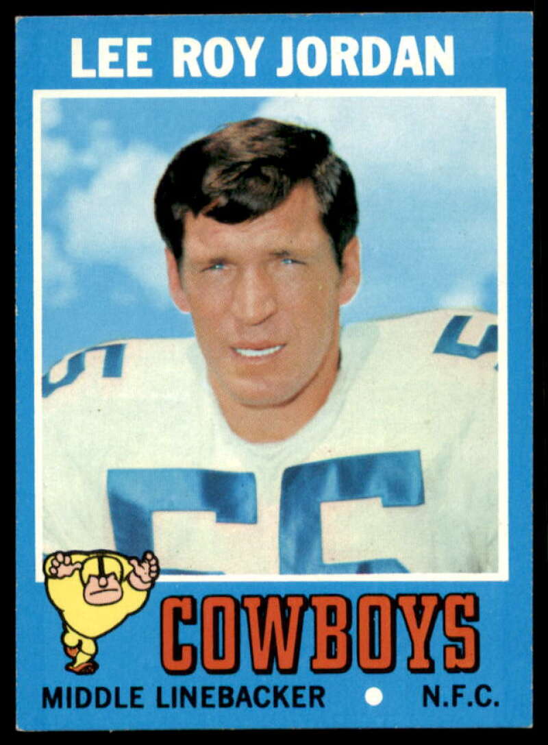 Lee Roy Jordan Card 1971 Topps #31  Image 1