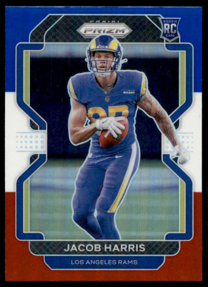 Jacob Harris Rookie Card 2021 Panini Prizm Prizms Red White and Blue #368  Image 1