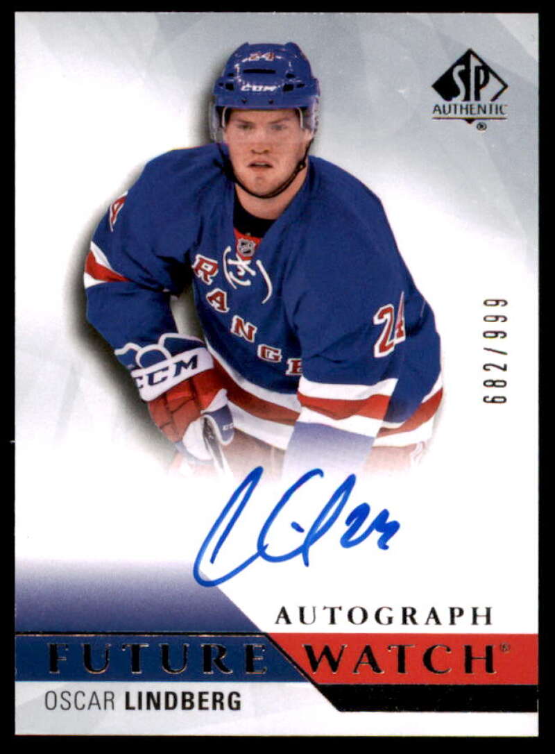 Oscar Lindberg AU RC Rookie Card 2015-16 SP Authentic #275  Image 1