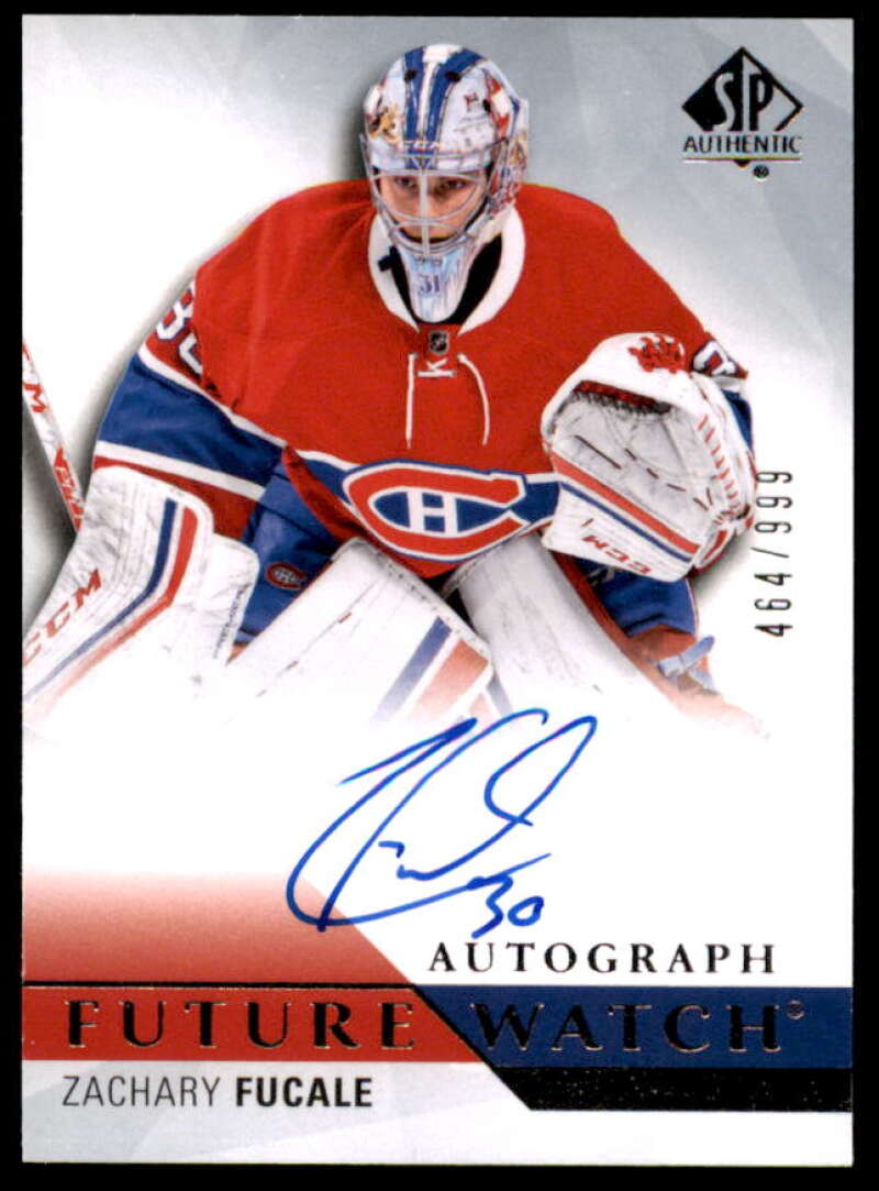 Zachary Fucale AU RC Rookie Card 2015-16 SP Authentic #227  Image 1