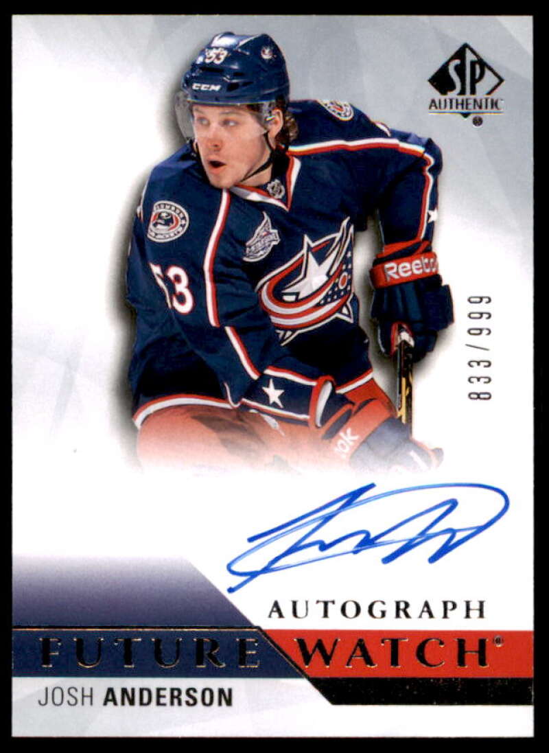 Josh Anderson AU RC Rookie Card 2015-16 SP Authentic #228  Image 1