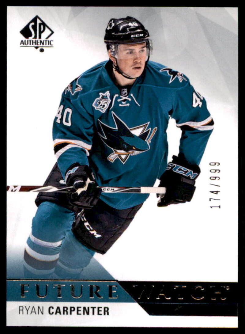 Ryan Carpenter RC Rookie Card 2015-16 SP Authentic #206  Image 1