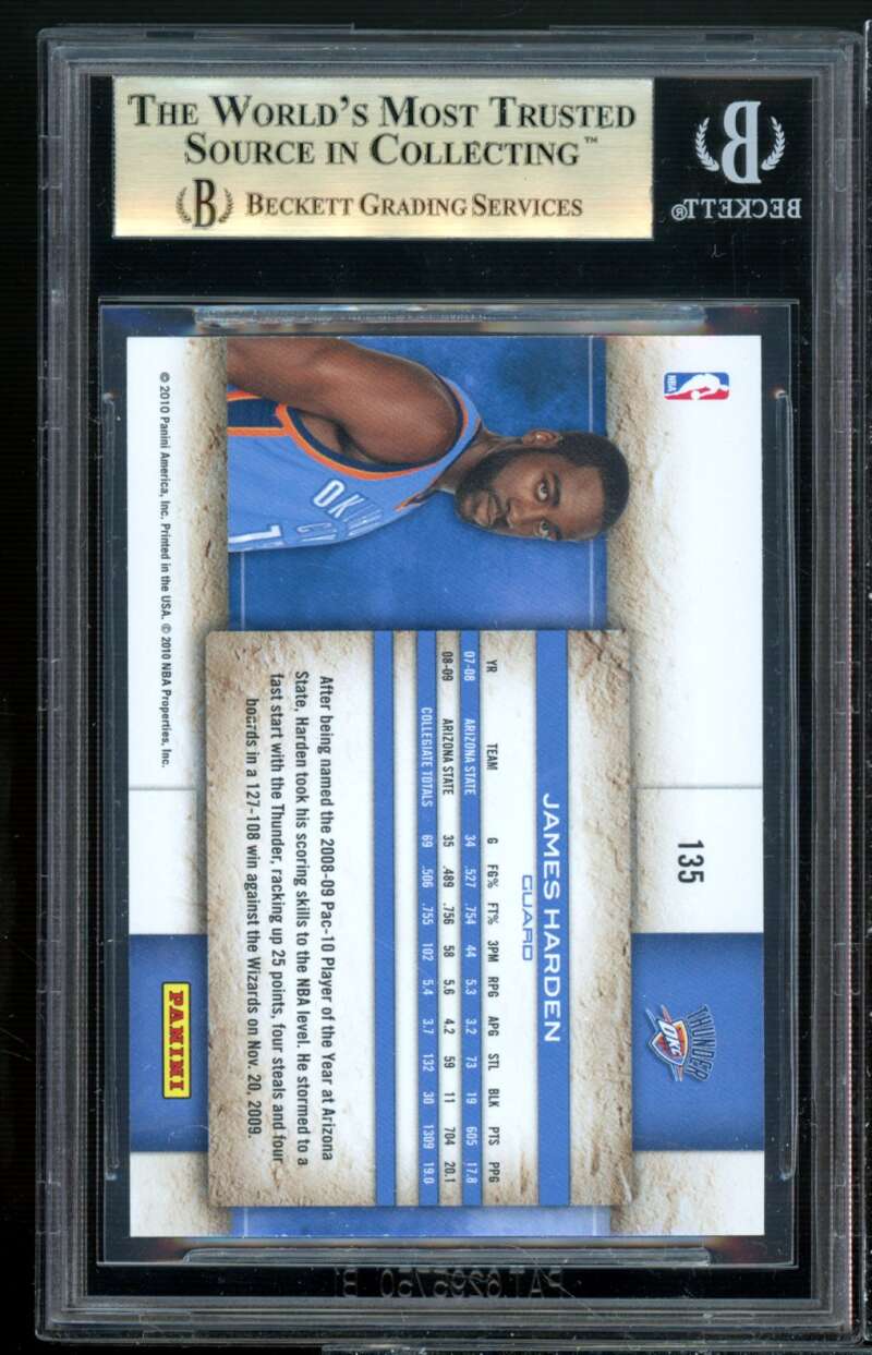 James Harden Rookie Card 2009-10 Studio #135 BGS 9.5 (9.5 9.5 9 10) Image 2