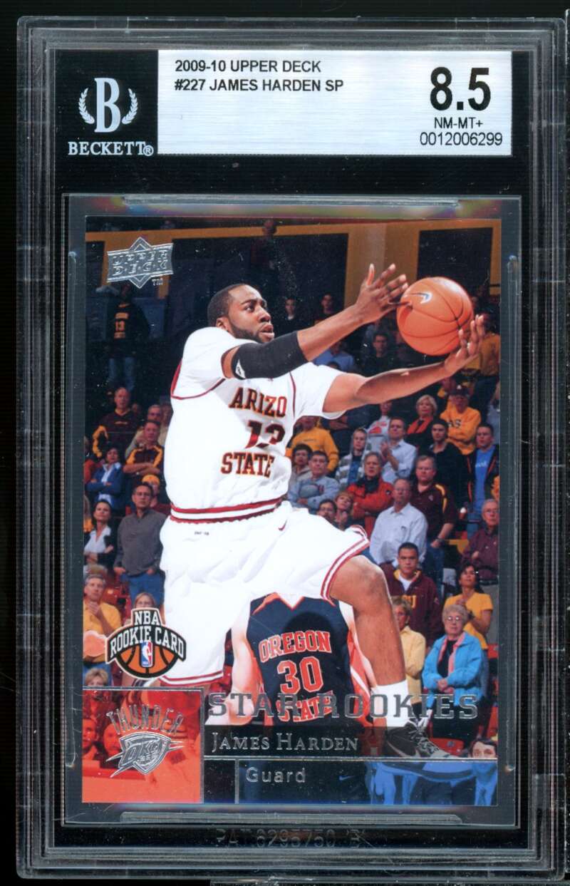 James Harden Rookie Card 2009-10 Upper Deck #227 BGS 8.5 Image 1