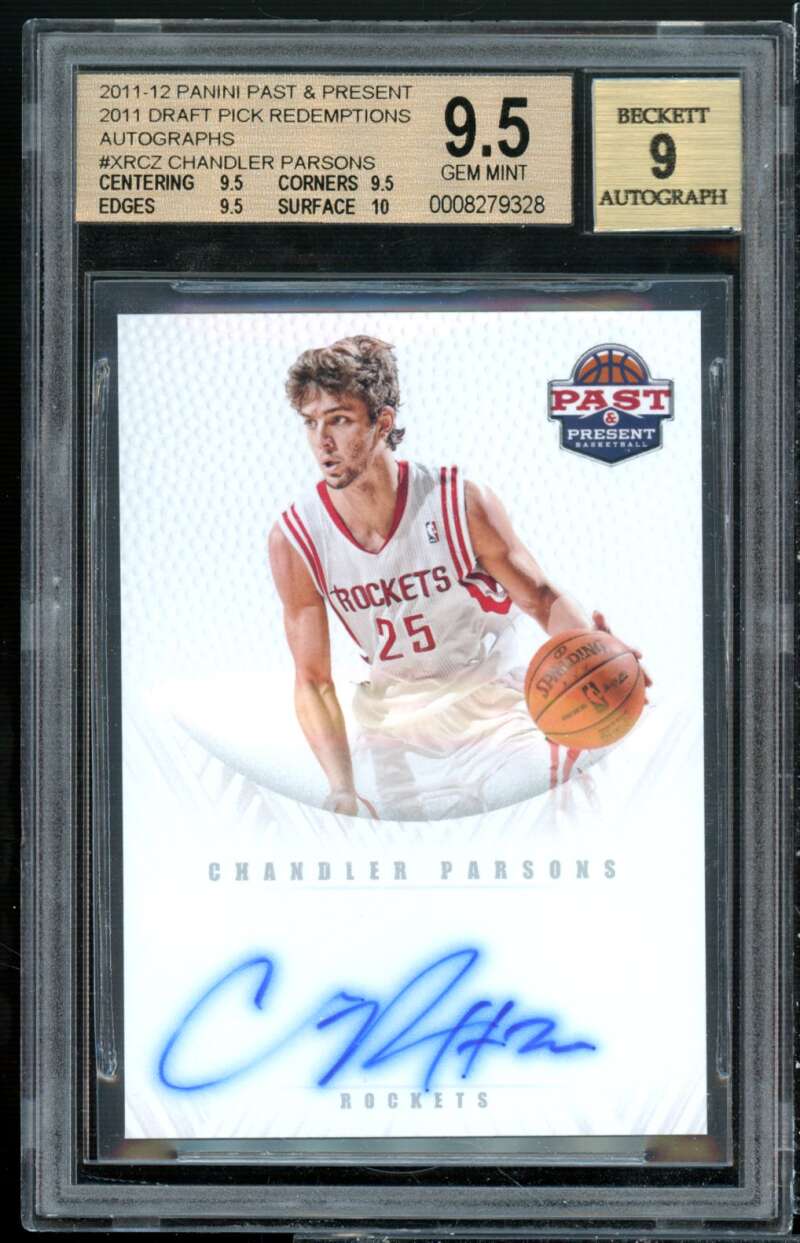 Chandler Parsons Rookie 2011-12 Limited Redemptions Autographs #xrcz BGS 9.5 Image 1