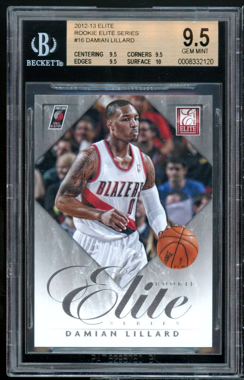 Damian Lillard 2012-13 Elite Rookie Elite Series #16 BGS 9.5 (9.5 9.5 9.5 10) Image 1