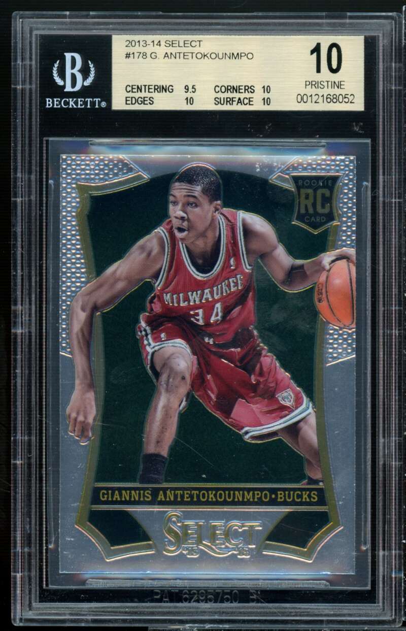 Giannis Antetokounmpo Rookie Card 2013-14 Select #178 (PRISTINE) BGS 10 Image 1