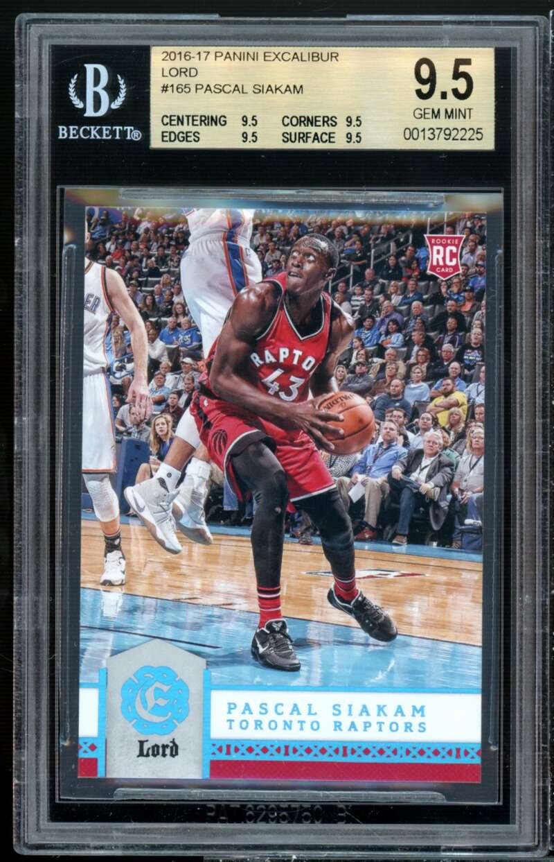 Pascal Siakam Rookie Card 2016-17 Panini Excalibur Lord #165 (pop 2) BGS 9.5 Image 1