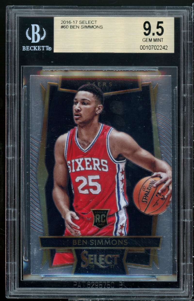 Ben Simmons Rookie Card 2016-17 Select #60 BGS 9.5 Image 1