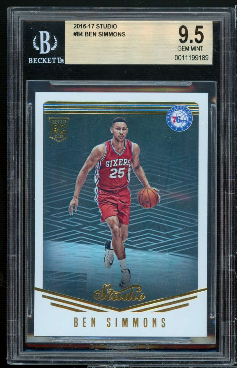 Ben Simmons Rookie Card 2016-17 Studio #84 BGS 9.5 Image 1