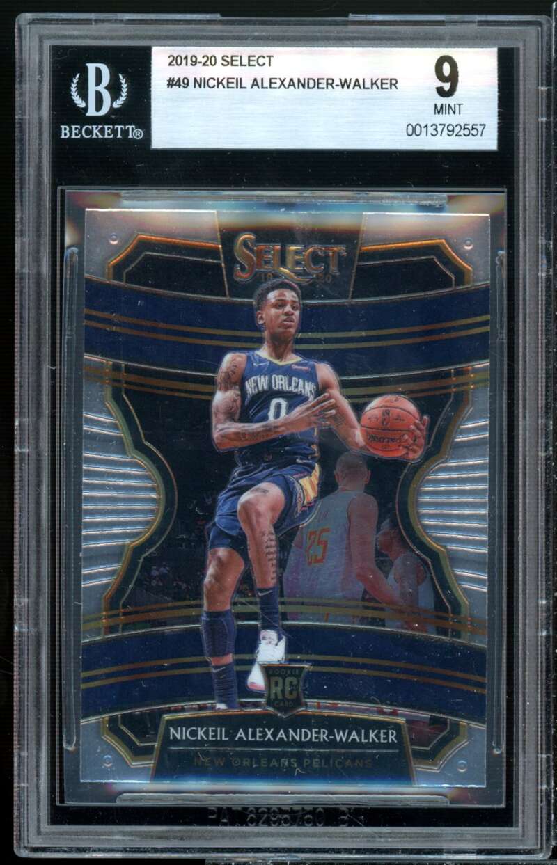 Nickeil Alexander-Walker Rookie Card 2019-20 Select #49 BGS 9 Image 1