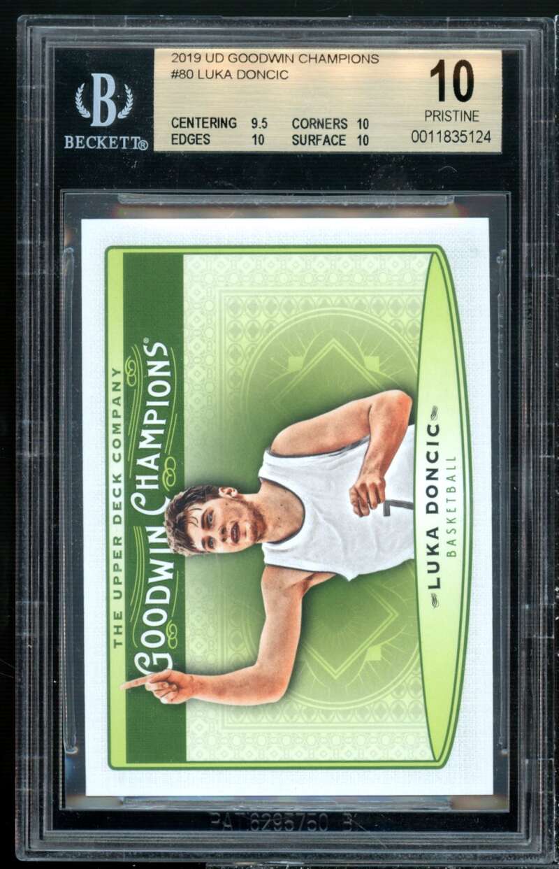 Luka Doncic Card 2019 UD Goodwin Champions #80 (PRISTINE) BGS 10 Image 1