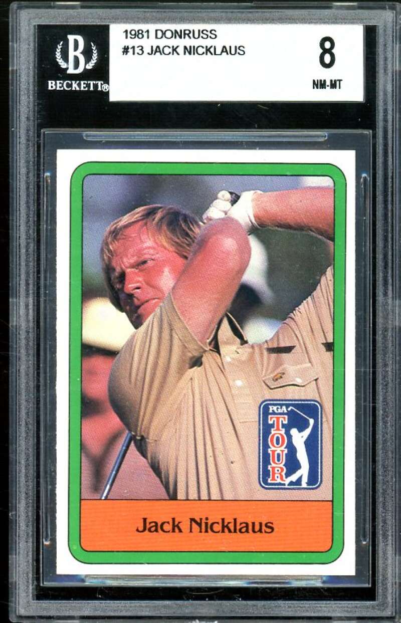 Jack Nicklaus Golf Rookie Card 1981 Donruss #13 BGS 8 (8 8.5 8.5 8) Image 1