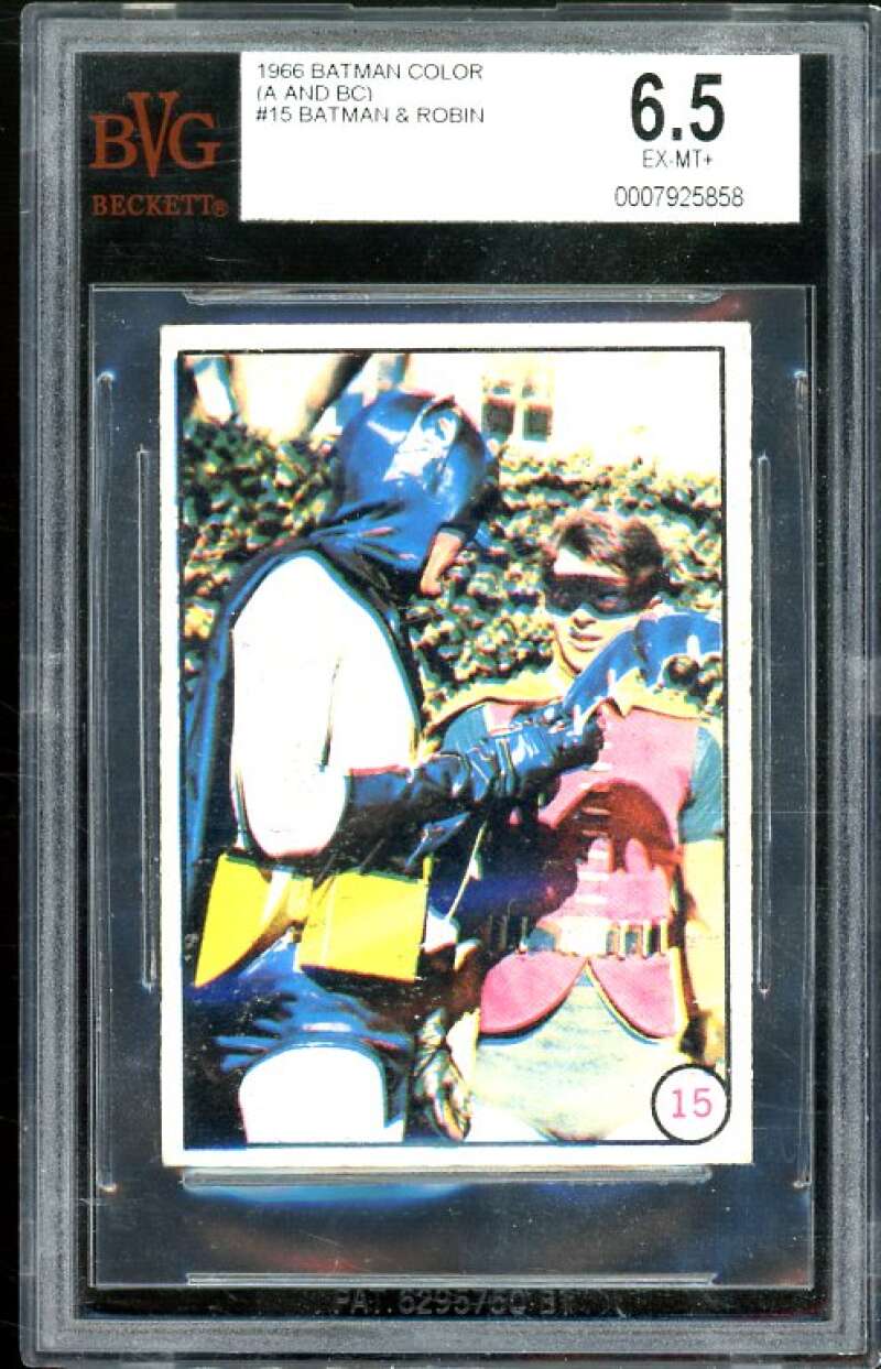 Batman and Robin DC Card 1966 Batman Color (A and BC) #15 BGS BVG 6.5 Image 1