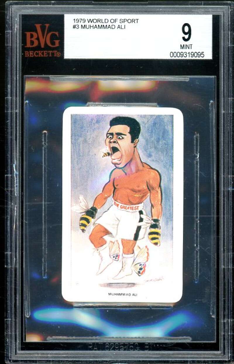 Muhammad Ali Boxing Card 1979 World Of Sport #3 BGS BVG 9 Image 1