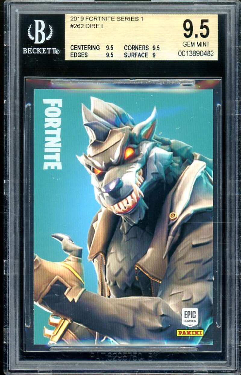 Dire Card 2019 Fortnite Series 1 USA #262 (pop 5) BGS 9.5 (9.5 9.5 9.5 9) Image 1