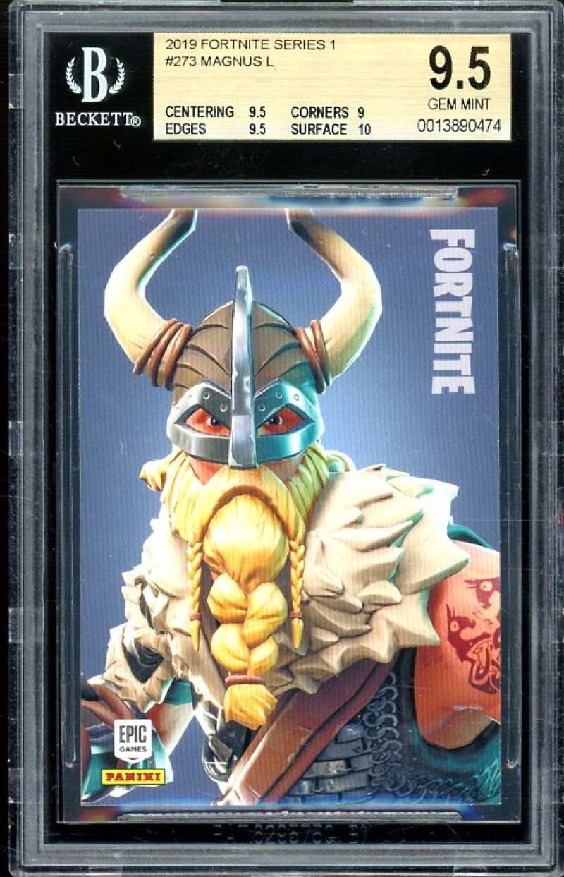 Magnus Card 2019 Fortnite Series 1 USA #273 (pop 4) BGS 9.5 (9.5 9 9.5 10) Image 1