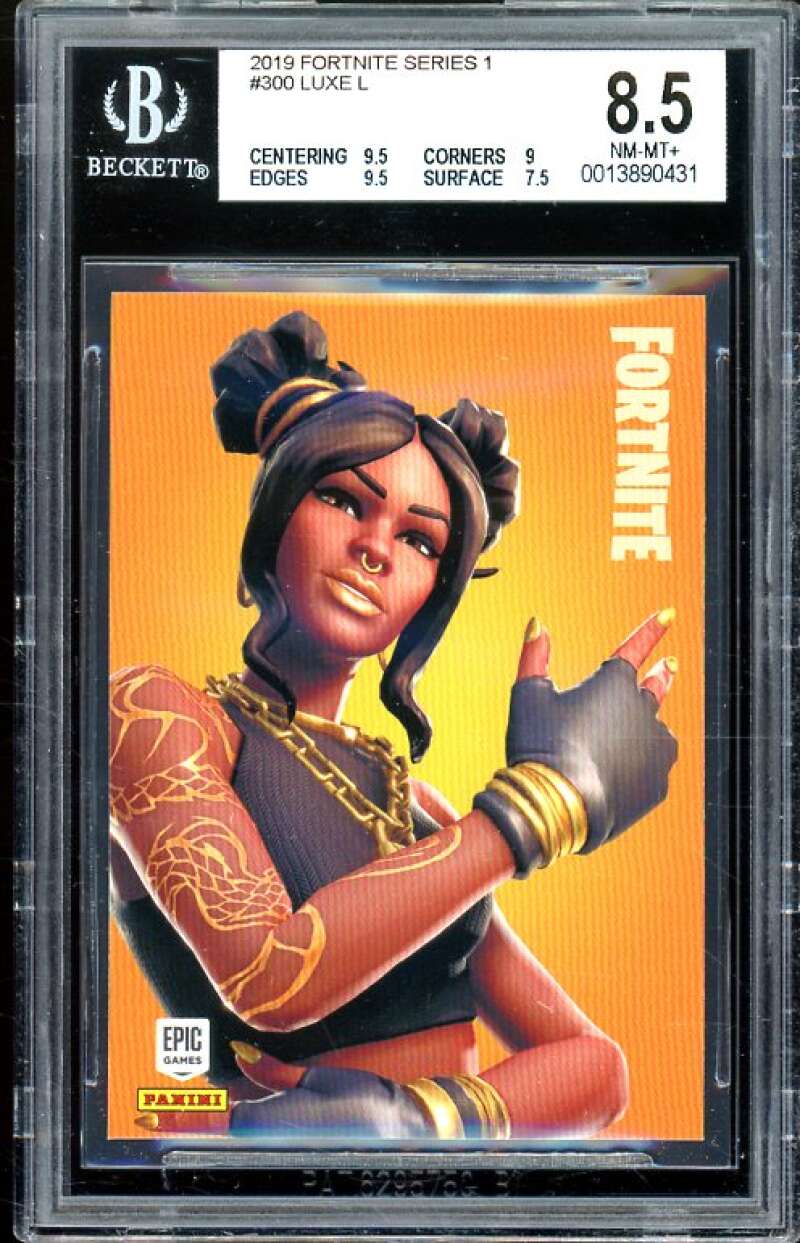 Luxe Card 2019 Fortnite Series 1 USA #300 BGS 8.5 (9.5 9 9.5 7.5) Image 1