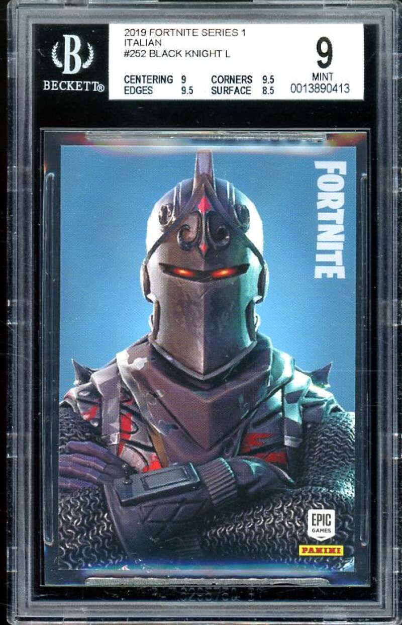 Black Knight Card Fortnite Series 1 Italian #252 (pop 10) BGS 9 (9 9.5 9.5 8.5) Image 1