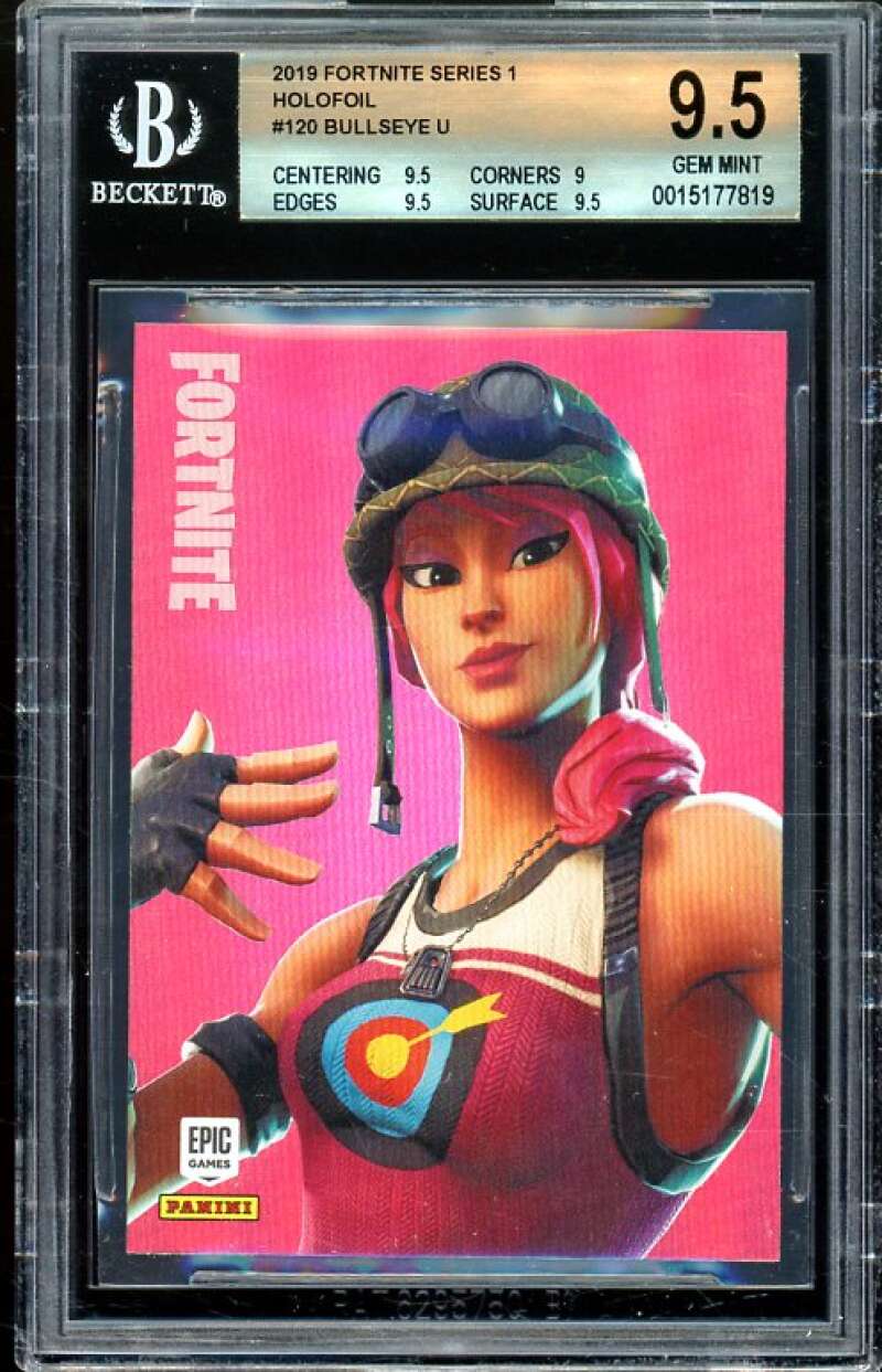 Bullseye Card 2019 Fortnite Series 1 Holofoil USA #120 (pop 4) BGS 9.5 Image 1