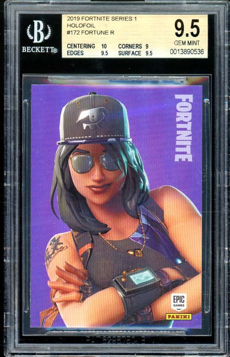 Fortune Card 2019 Fortnite Series 1 Holofoil USA #172 (pop 4) BGS 9.5 Image 1