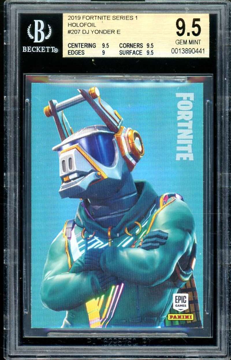 DJ Yonder Card 2019 Fortnite Series 1 Holofoil USA #207 (pop 4) BGS 9.5 Image 1