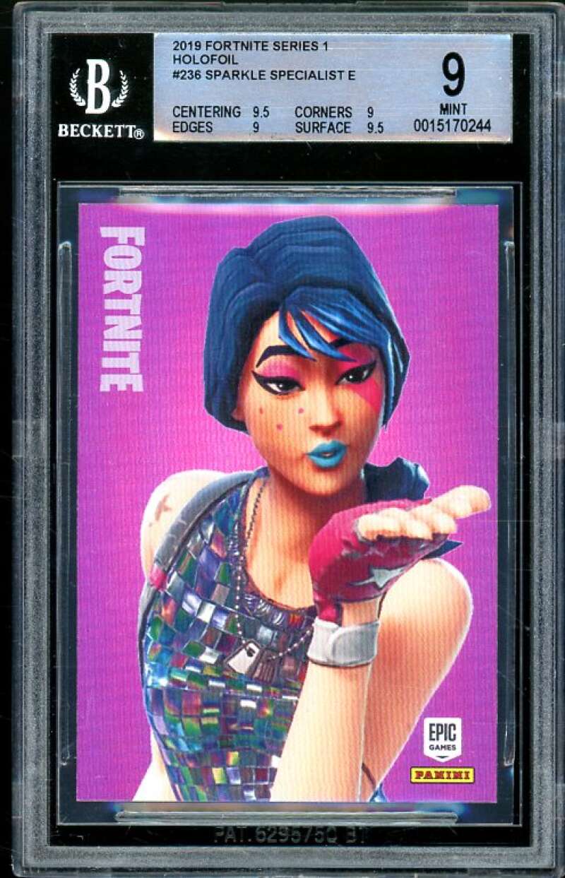 Sparkle Specialist 2019 Fortnite Series 1 Holofoil USA #236 (pop 1) BGS 9 Image 1