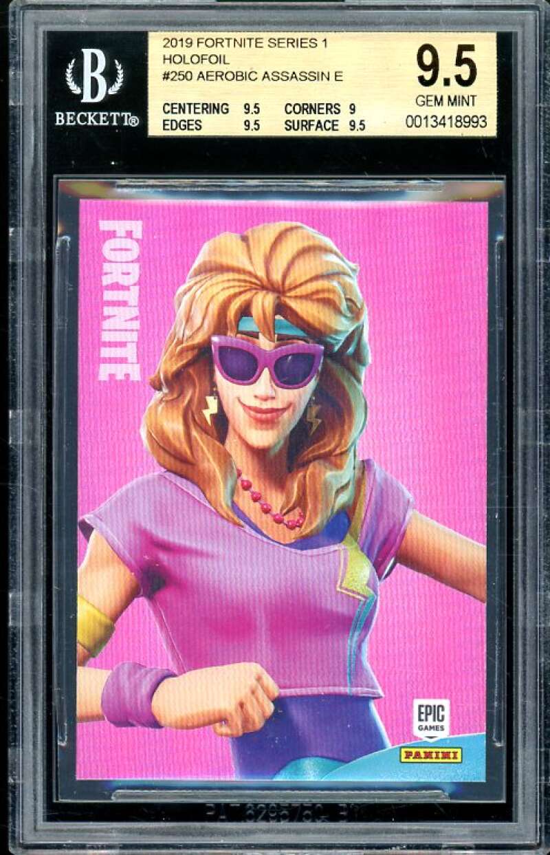 Aerobic Assassin 2019 Fortnite Series 1 Holofoil USA #250 (pop 4) BGS 9.5 Image 1