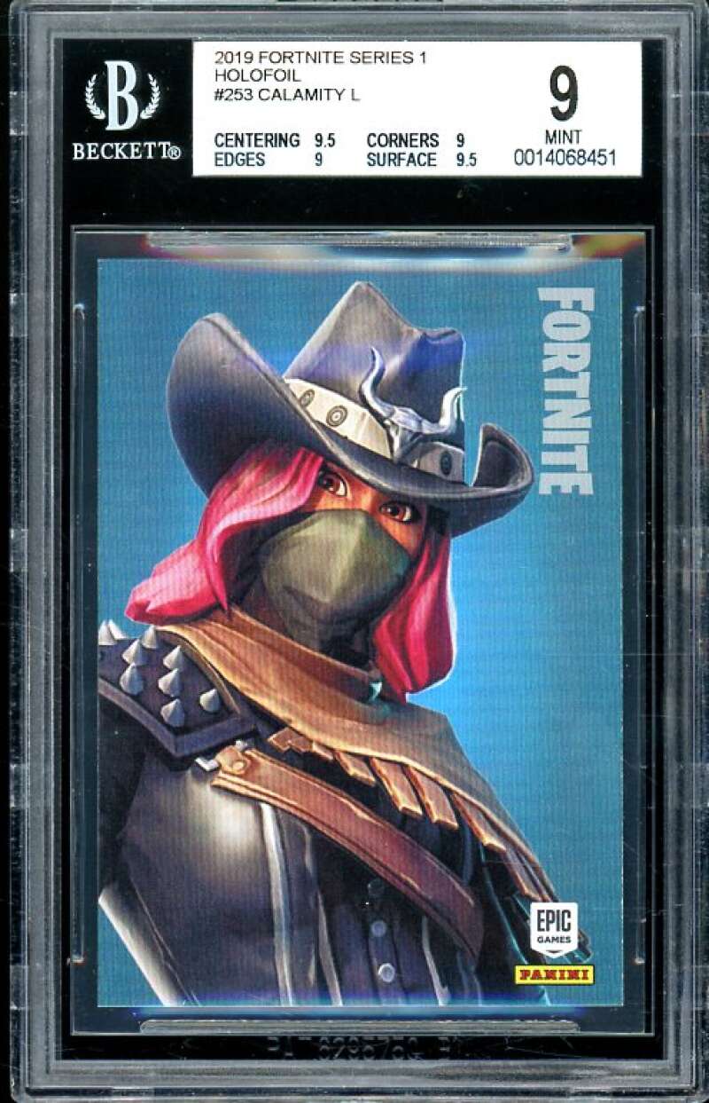 Calamity 2019 Fortnite Series 1 Holofoil USA #253 (pop 3) BGS 9 (9.5 9 9 9.5) Image 1