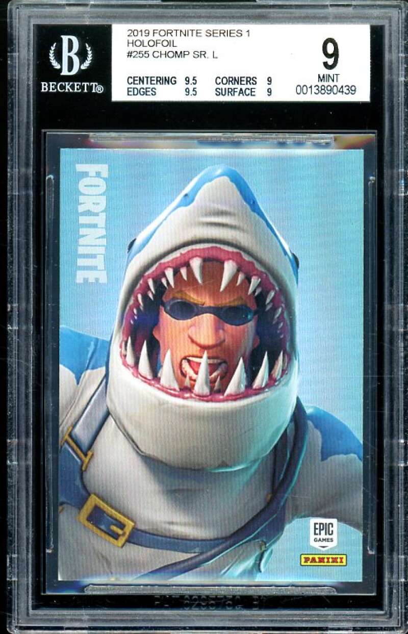 Chomp SR Card 2019 Fortnite Series 1 Holofoil USA #255 BGS 9 (9.5 9 9.5 9) Image 1