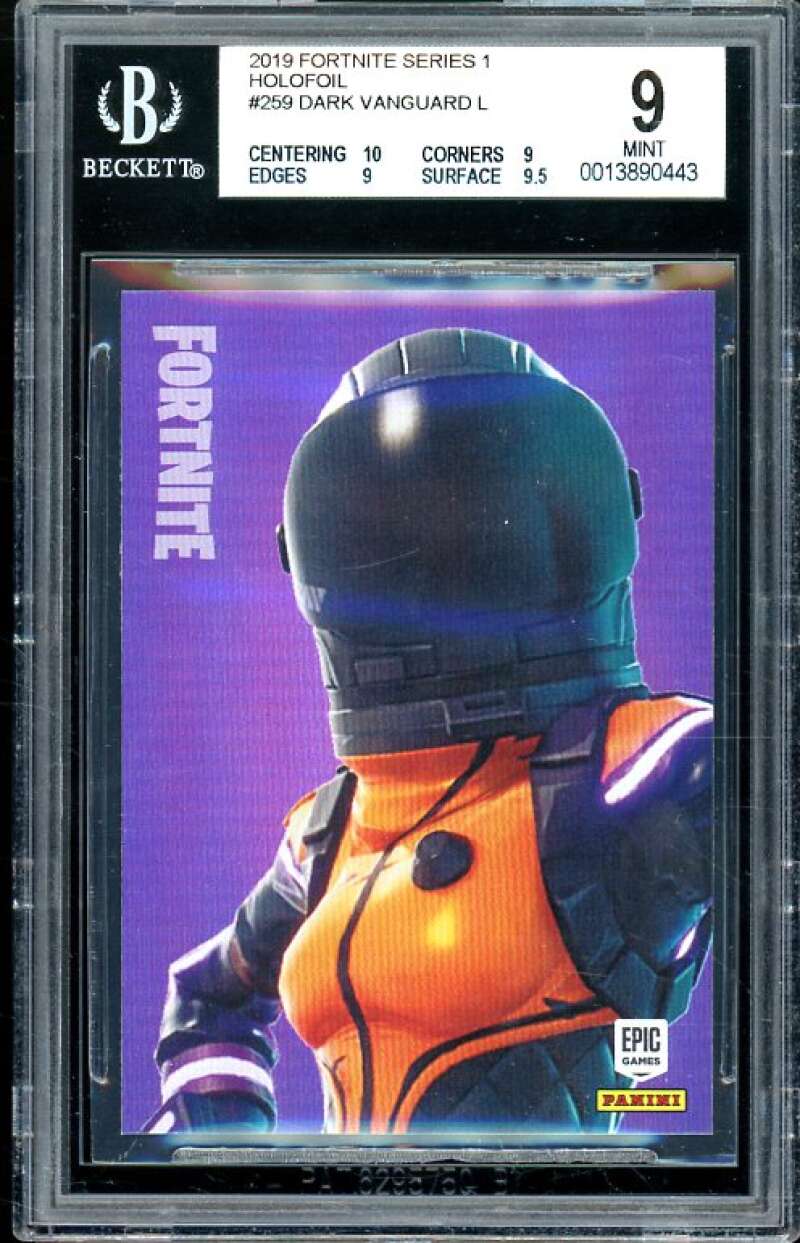 Dark Vanguard Card 2019 Fortnite Series 1 Holofoil USA #259 (pop 1) BGS 9 Image 1