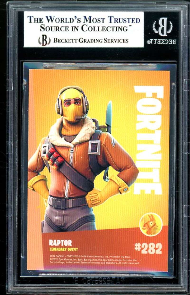 Raptor Card 2019 Fortnite Series 1 Holofoil USA #282 (pop 2) BGS 9 (9.5 9 9 9.5) Image 2