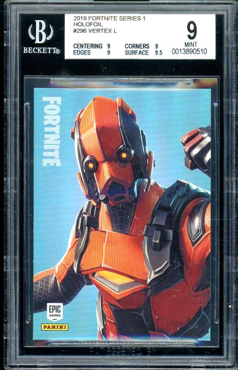 Vertex Card 2019 Fortnite Series 1 Holofoil USA #296 (pop 1) BGS 9 (9 9 9 9.5) Image 1