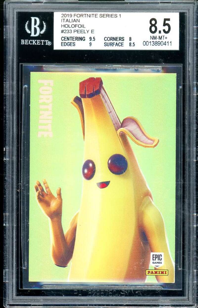 Peely Card 2019 Fortnite Series 1 Italian Holofoil #233 BGS 8.5 (9.5 8 9 8.5) Image 1