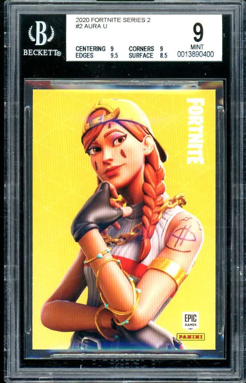 Aura Card 2020 Fortnite Series 2 USA #2 BGS 9 (9 9 9.5 8.5) Image 1