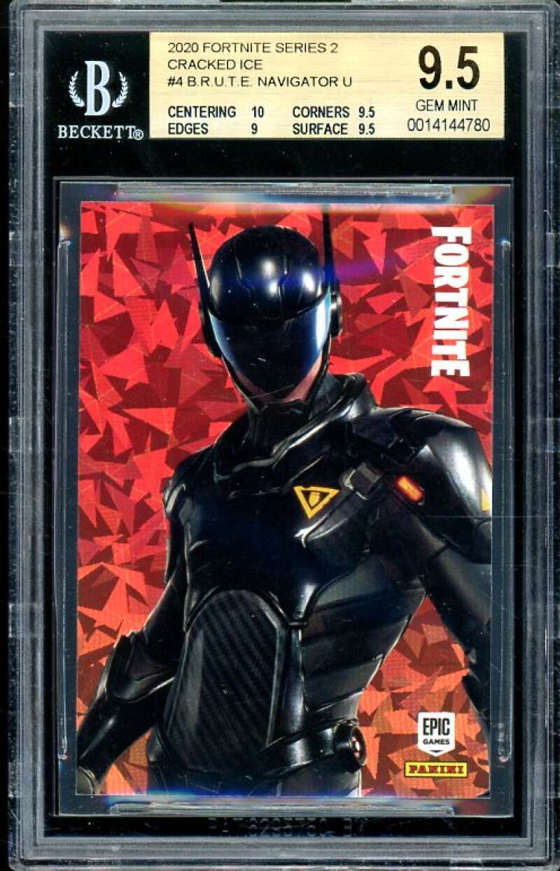 Brute Navigator Card 2020 Fortnite Series 2 Cracked Ice USA #4 (pop 1) BGS 9.5 Image 1