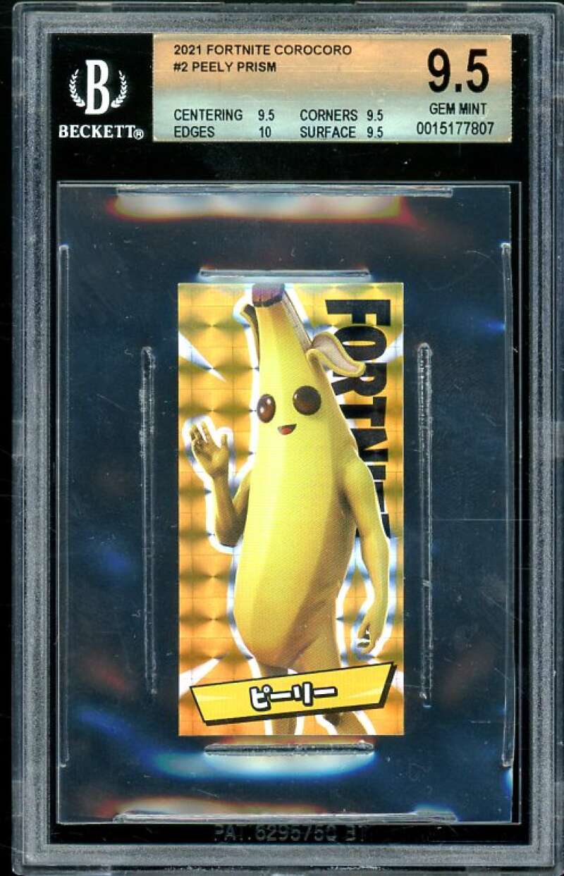 Peely Prizm Card 2021 Fortnite Corocoro Japan #2 BGS 9.5 (9.5 9.5 10 9.5) Image 1