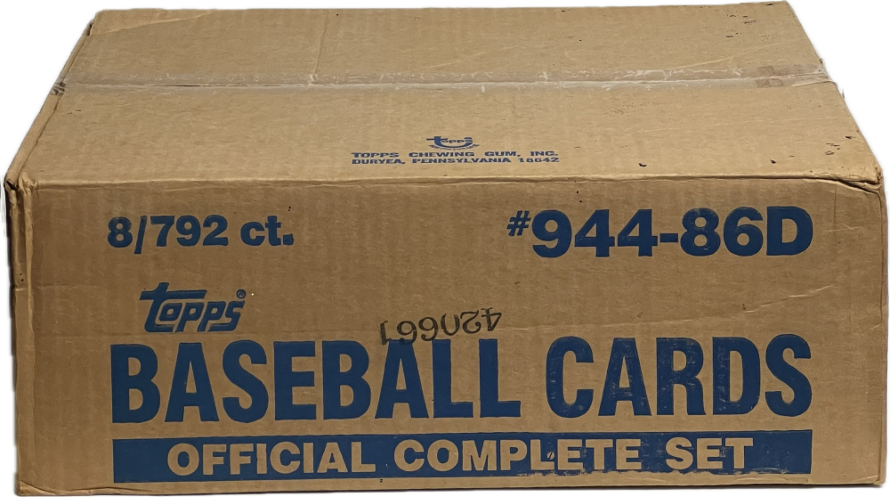 1986 Topps Baseball Factory 8-Set Case Image 3