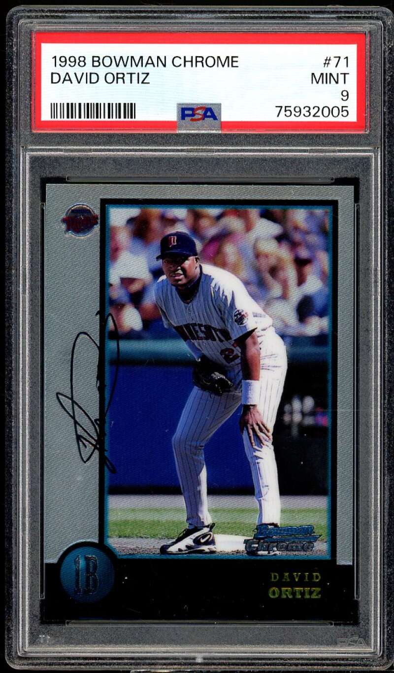 David Ortiz Rookie Card 2008 Bowman Chrome #71 PSA 9 Image 1